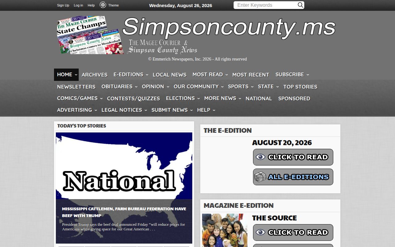 Magee Courier and Simpson County News source for Simpson County arrest reporting